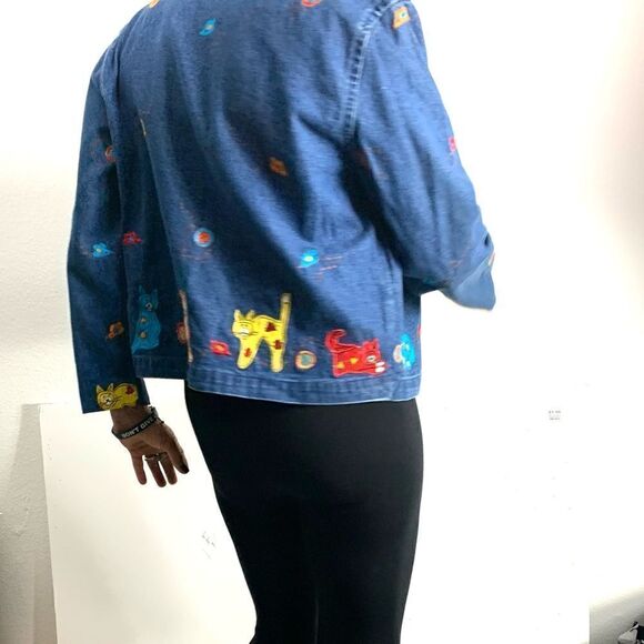 Vintage Cat Embroidered Jacket  - Picture 4 of 12